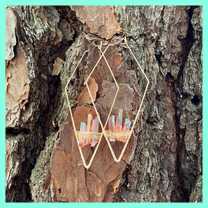 "The Redwoods" Amber Quartz Earrings