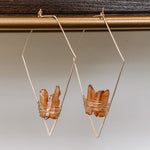 "The Redwoods" Amber Quartz Earrings