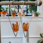 "The Redwoods" Amber Quartz Earrings