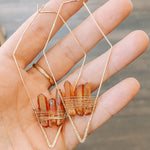 "The Redwoods" Amber Quartz Earrings