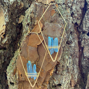 "The Wisterias" Blue Quartz Earrings