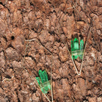 "The Evergreens" Emerald Green Quartz Earrings