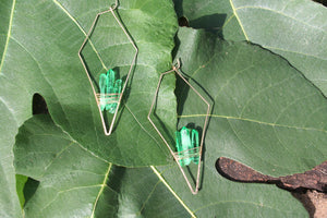 "The Evergreens" Emerald Green Quartz Earrings