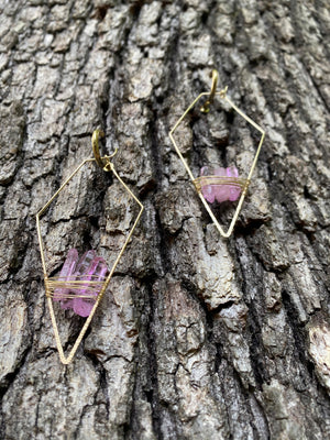 "The Magnolias" Pink Quartz Earrings