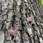 "The Magnolias" Pink Quartz Earrings