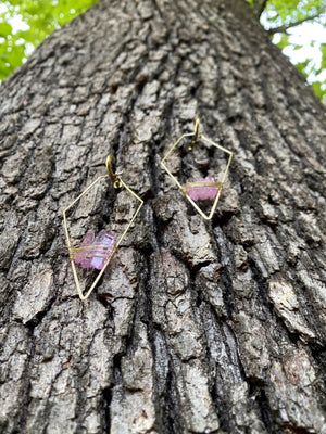 "The Magnolias" Pink Quartz Earrings