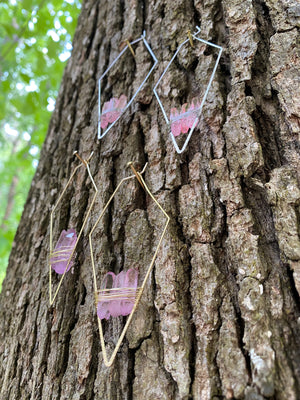 "The Magnolias" Pink Quartz Earrings