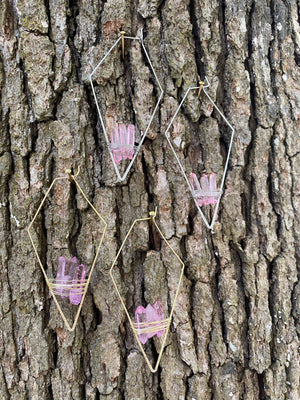 "The Magnolias" Pink Quartz Earrings