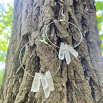 "The Originals" Circular Clear Quartz Earrings