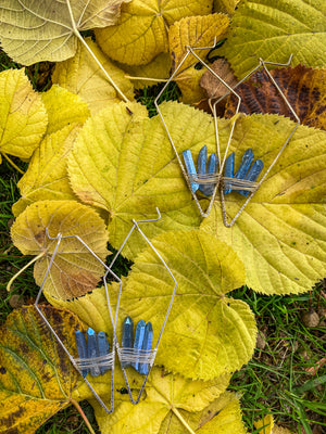 "The Wisterias" Blue Quartz Earrings