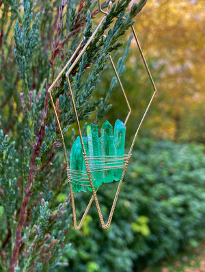 "The Evergreens" Emerald Green Quartz Earrings