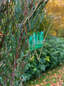 "The Evergreens" Emerald Green Quartz Earrings