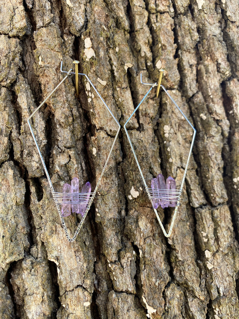 "The Royal Empresses" Lavender Quartz Earrings