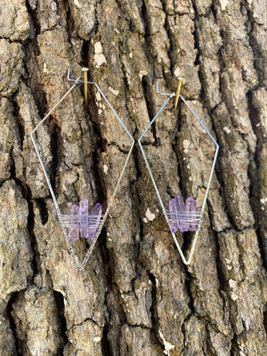 "The Royal Empresses" Lavender Quartz Earrings