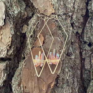 "The Redwoods" Amber Quartz Earrings