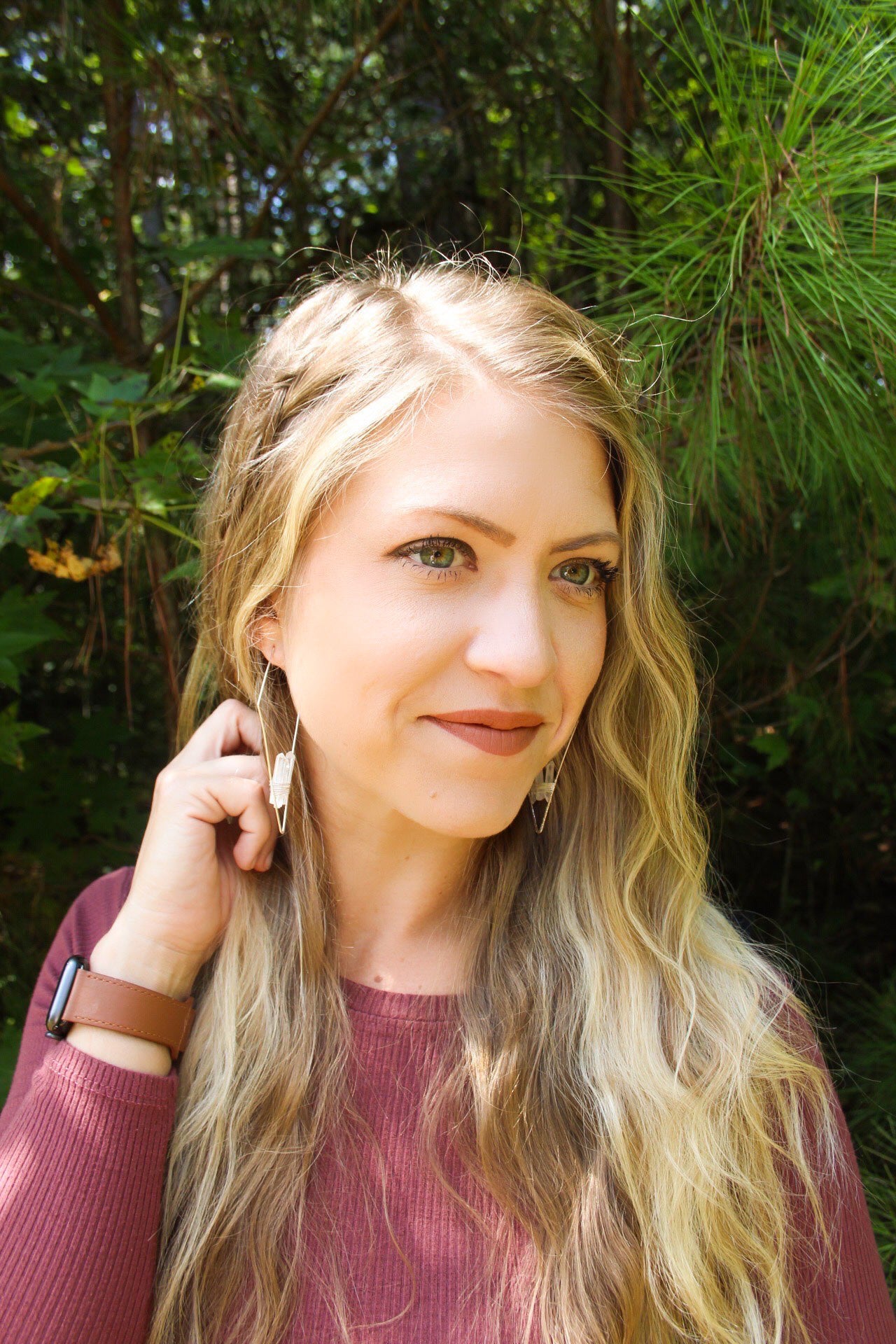 White Gold + Clear Quartz Crystal Earrings