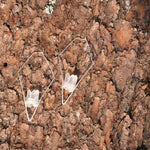 White Gold + Clear Quartz Crystal Earrings