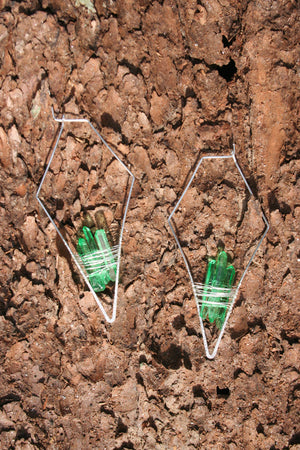 "The Evergreens" Emerald Green Quartz Earrings